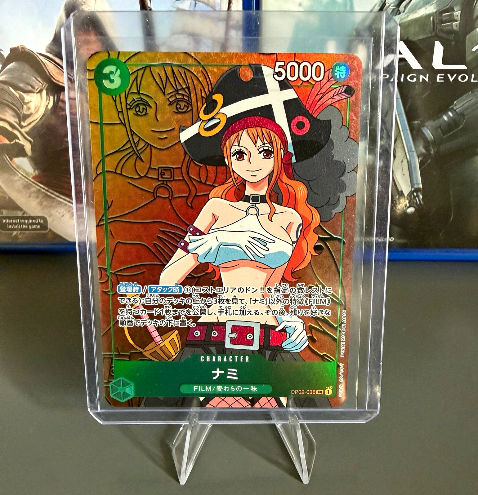 Nami OP02-036 Paramount War R Alt Art Foil Japanese One Piece Card