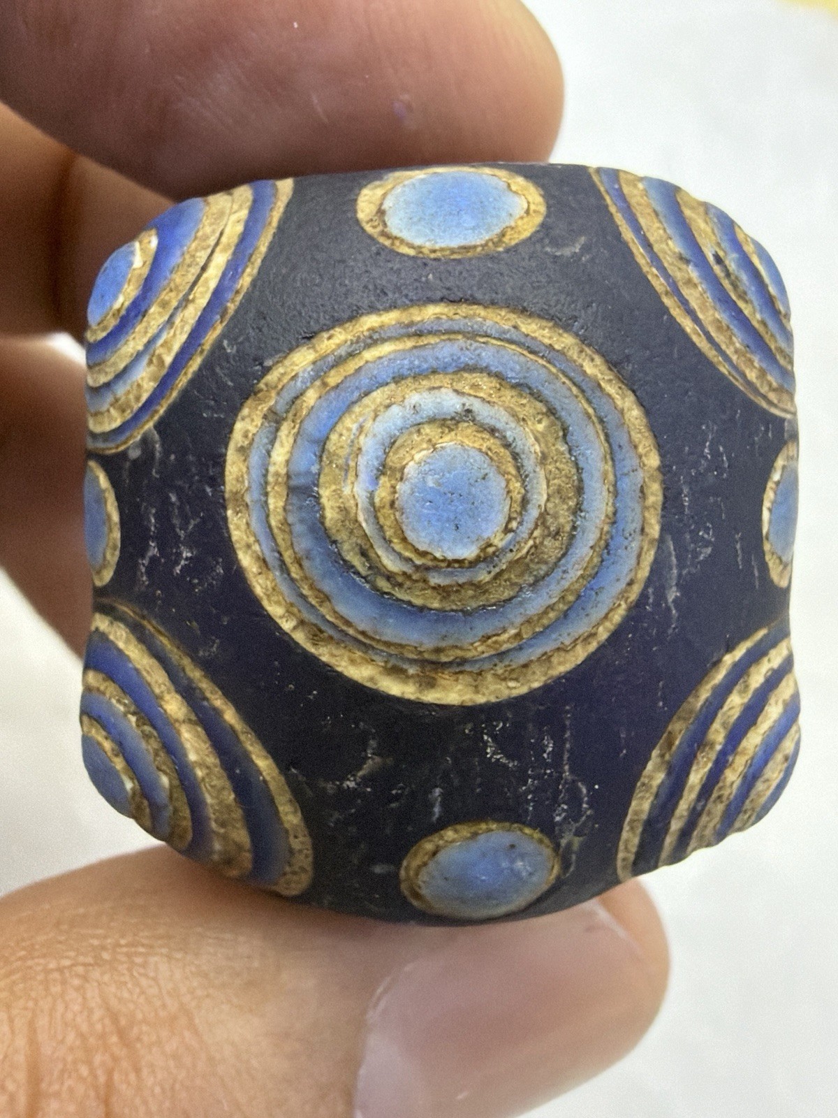 Lovely  Ancient Rare Roman Mosaic Glass Wonderful Rare Bead