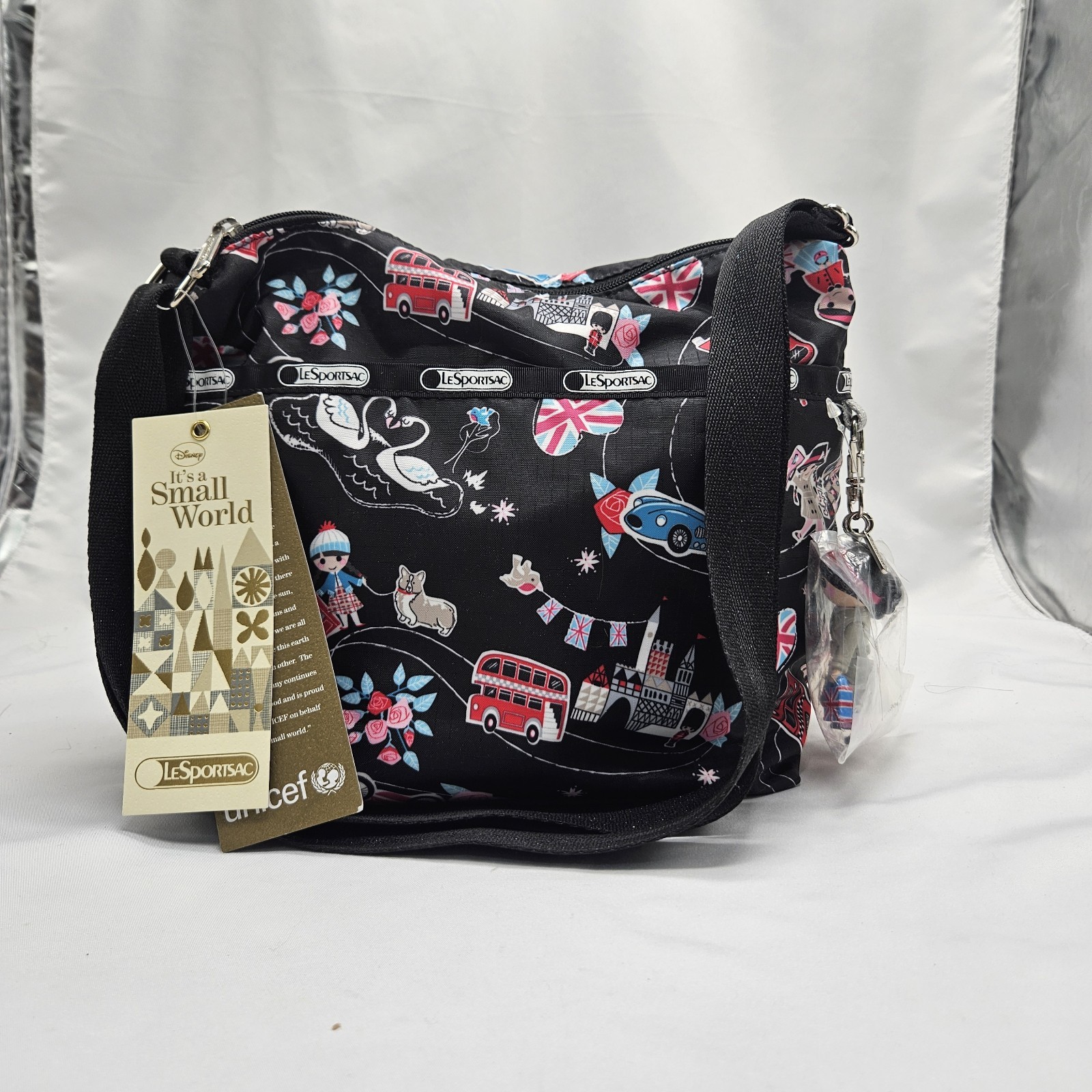 Disney LeSportsac Classic Hobo Sm World Fancy That Uk With Charm And Sm Zip Bag
