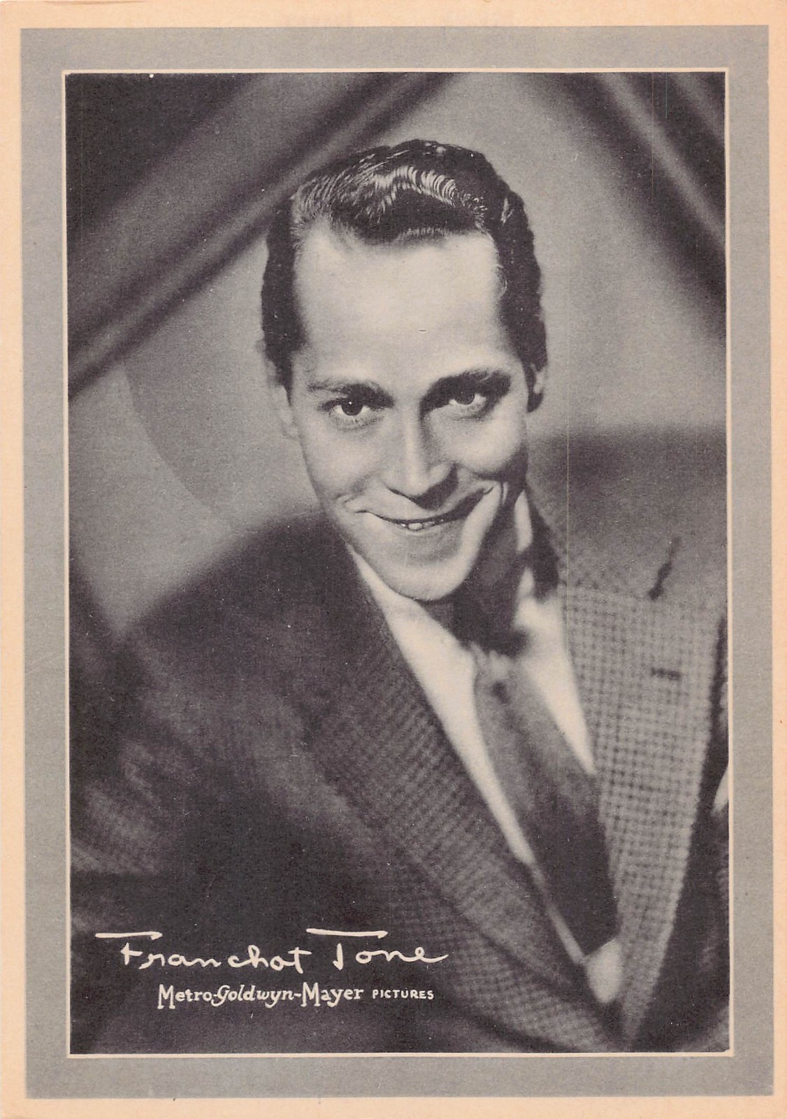 MGM Metro Goldwyn Mayer \'30s Promo 5x7 Vintage Black & White Print Franchot Tone