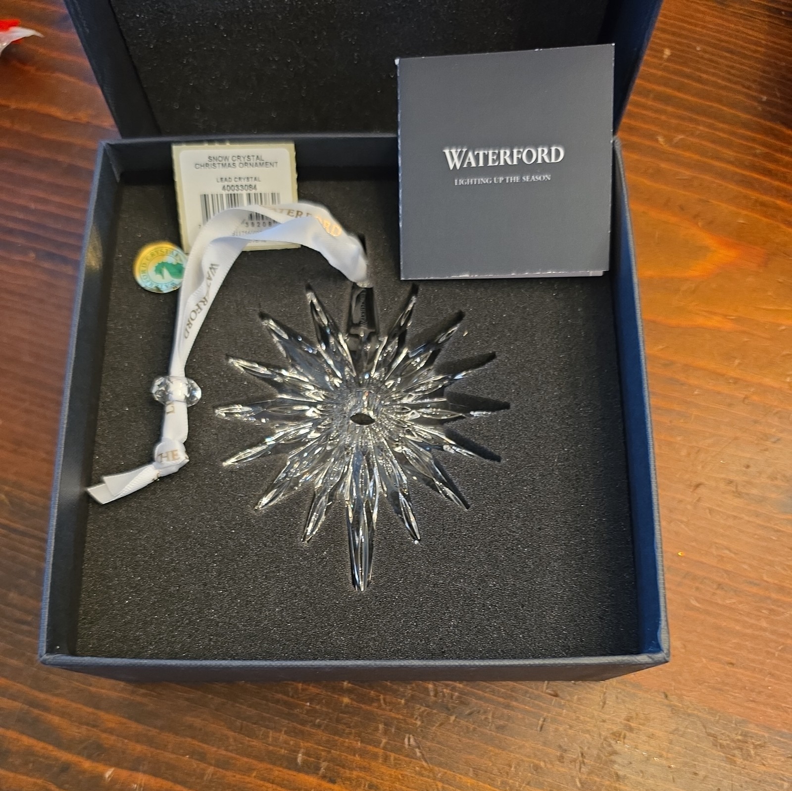 Waterford 2018 SNOW CRYSTAL Annual Christmas Ornament #40033084 - NEW in box