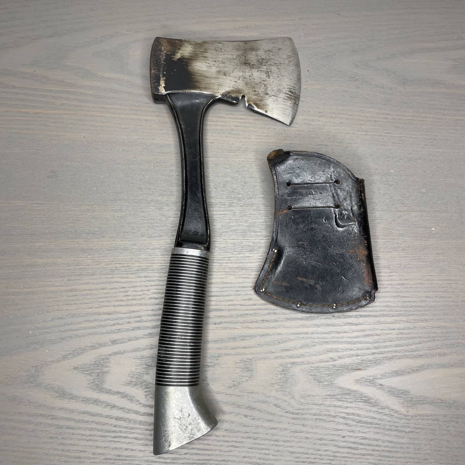 Vintage Western Cutlery Black Beauty Hatchet Boulder Colorado USA With Sheath