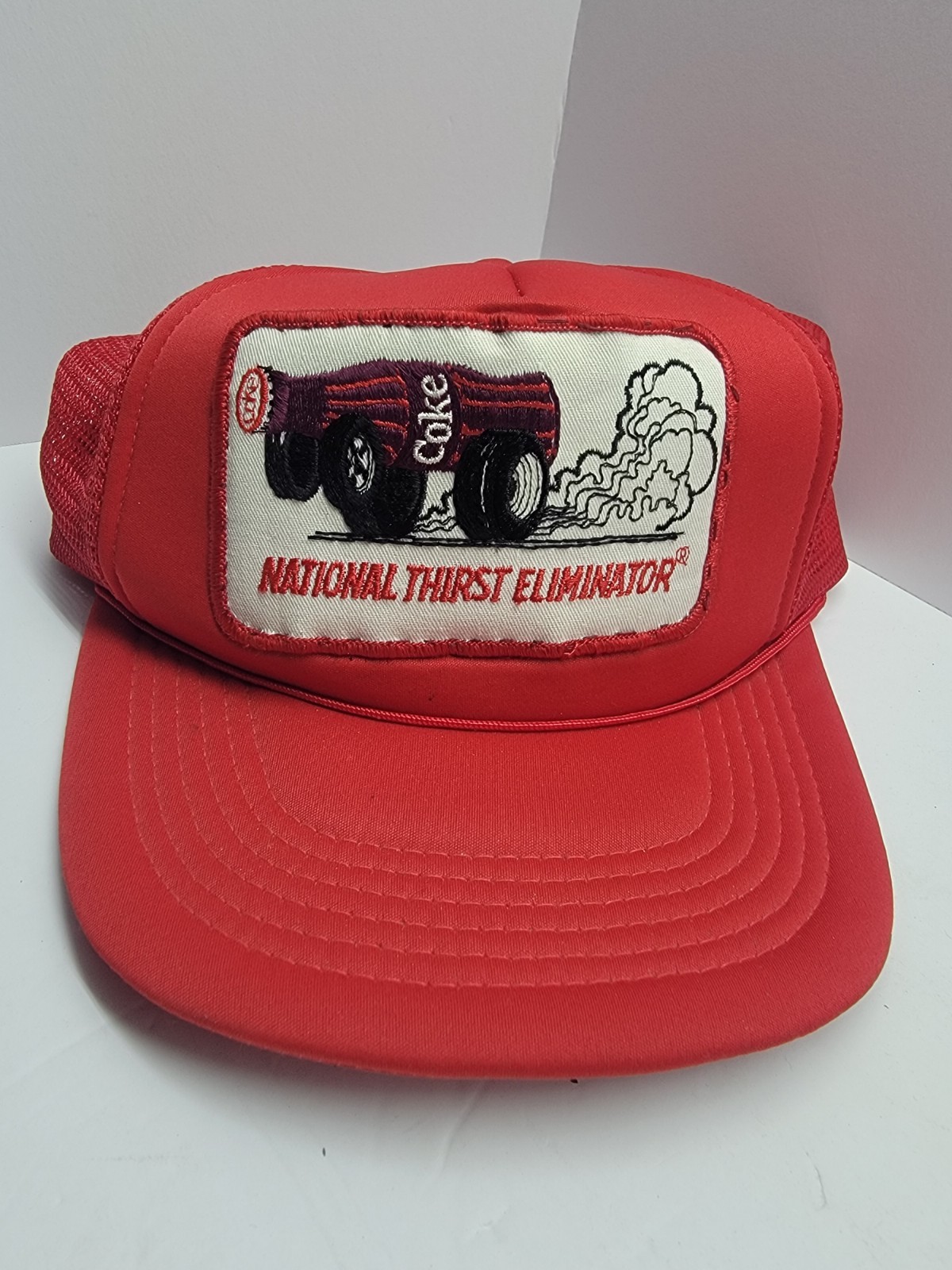 Vintage 70s Coca-Cola National Thirst Eliminator Trucker Hat Snapback 