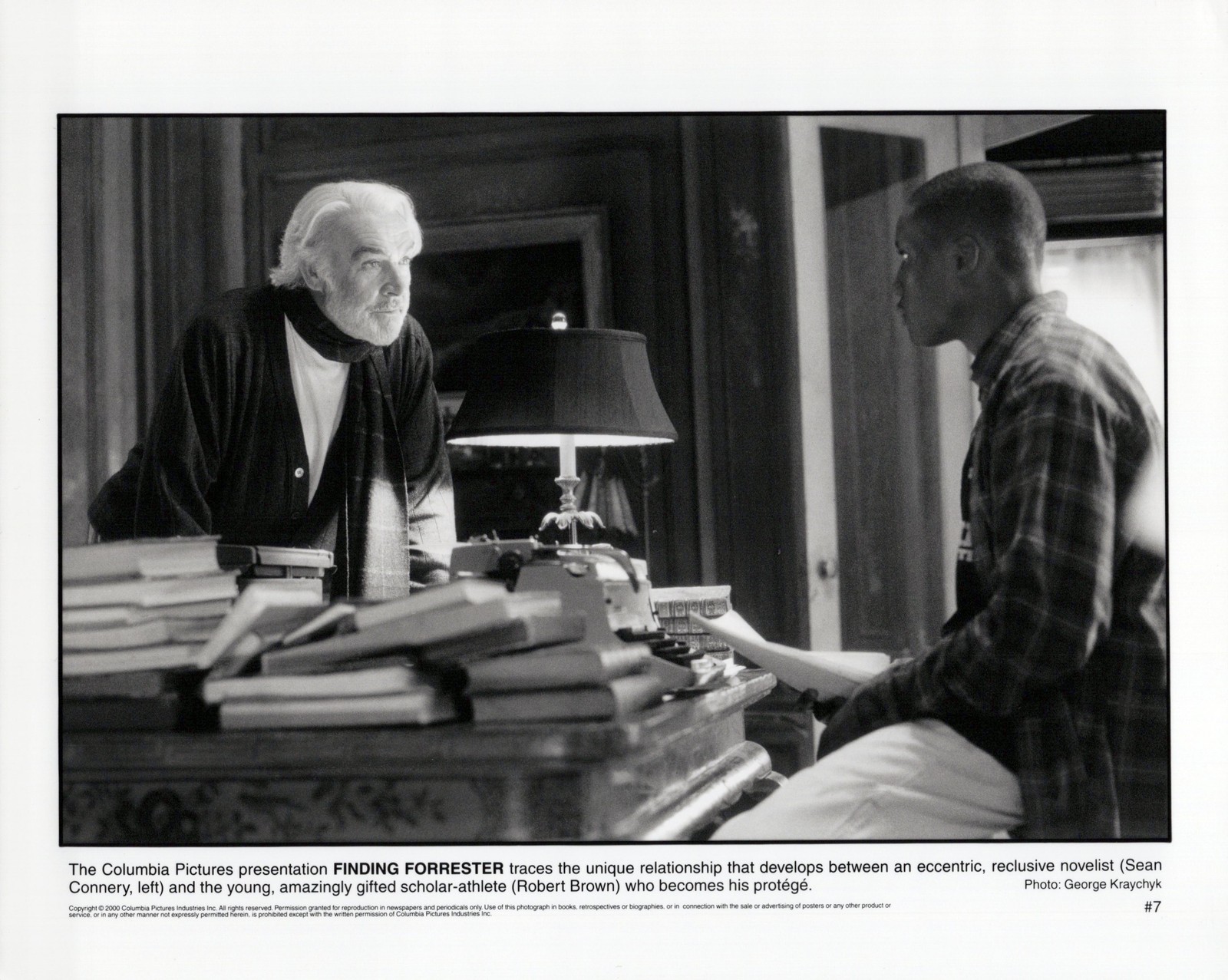 Sean Connery, Rob Brown in Finding Forrester (2000) Hollywood Press Photo 1478K