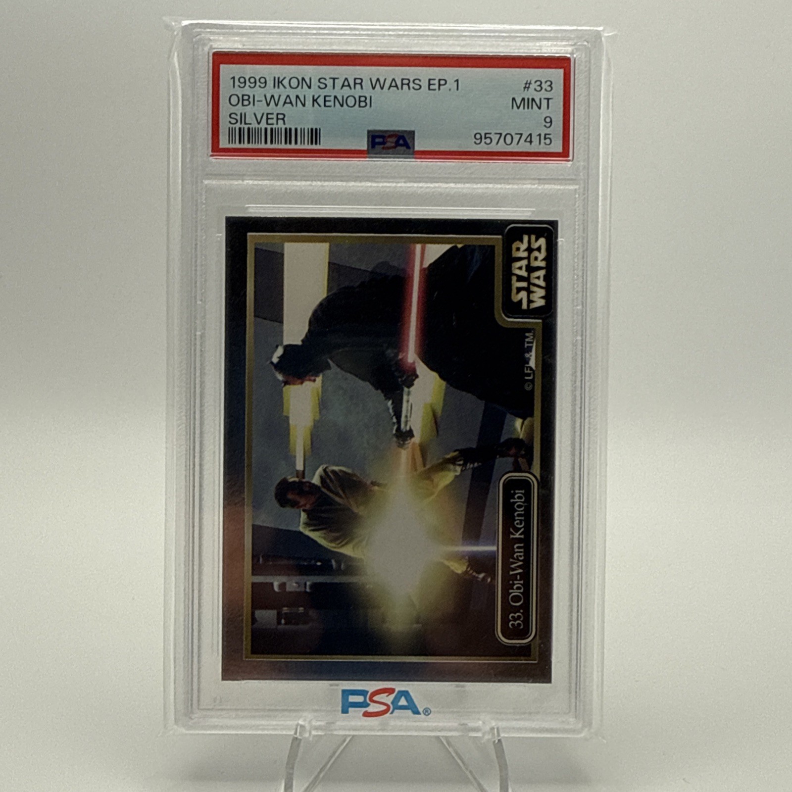 Obi-Wan Kenobi 1999 Star Wars Ikon Episode 1 Silver PSA 9 Mint #33