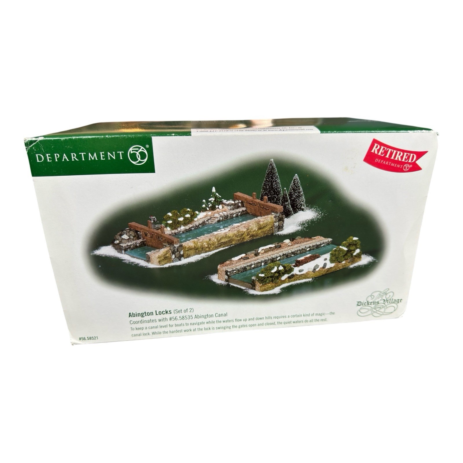 Department 56 Abington Locks Dickens Village (58521) Set of 2