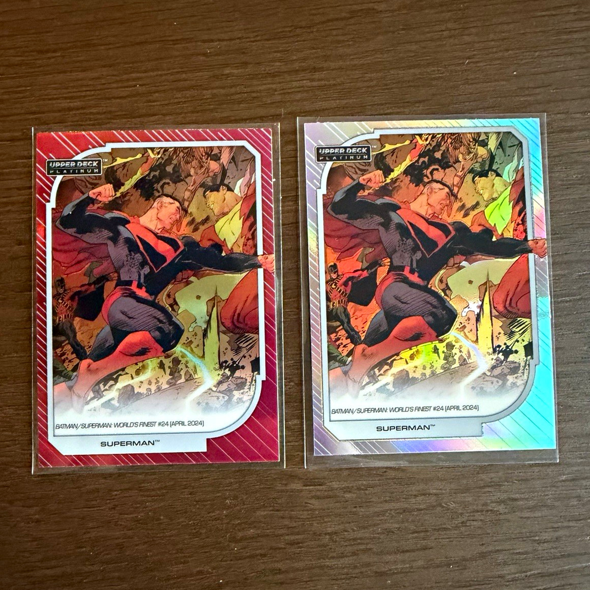 Upper Deck DC Platinum Superman Earth-22 #143 Red Rainbow & Rainbow 2 Card Lot