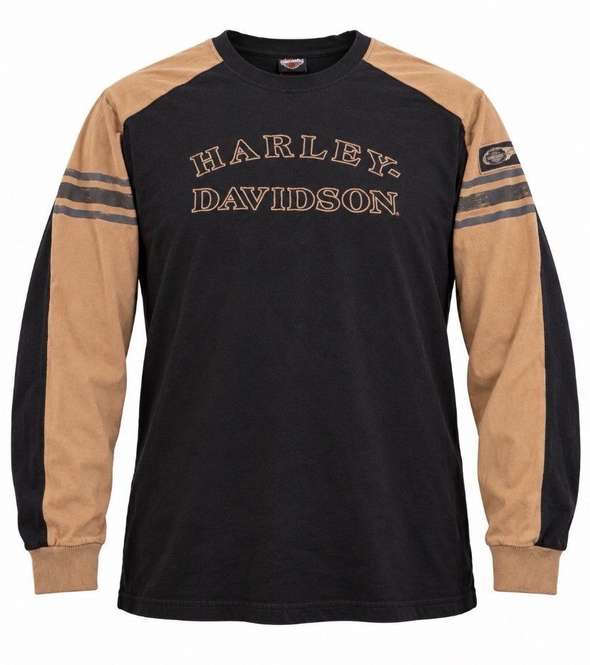 Harley-Davidson Heavy Long Sleeve Raglan Shirt Bossier City La Men 3XL Retro 