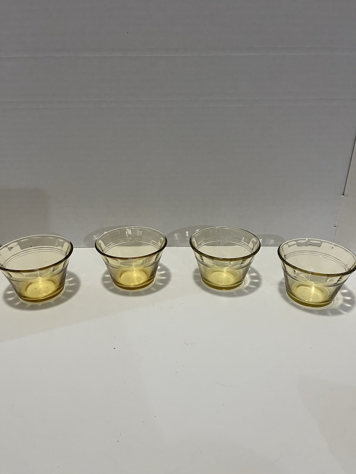 Vintage 1960s Fortecrisa (Forte Crisa) Amber Glass Custard Cups (Mexico)