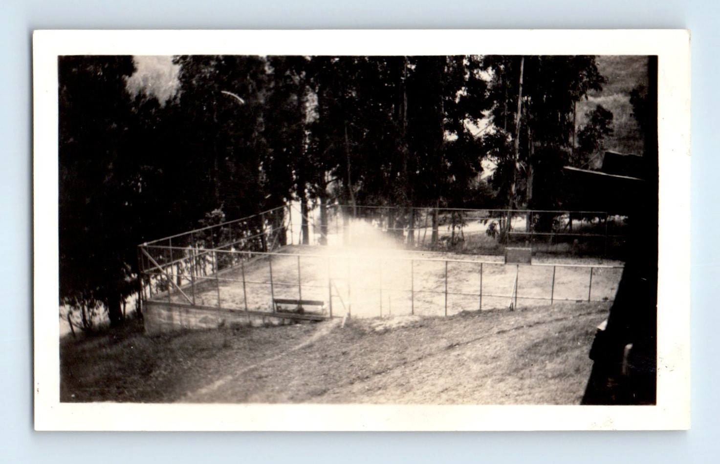 Old Vintage Photo SWIMMING POOL ABSTRACT GHOST LIGHT STRANGE UNUSUAL ODD BIZARRE