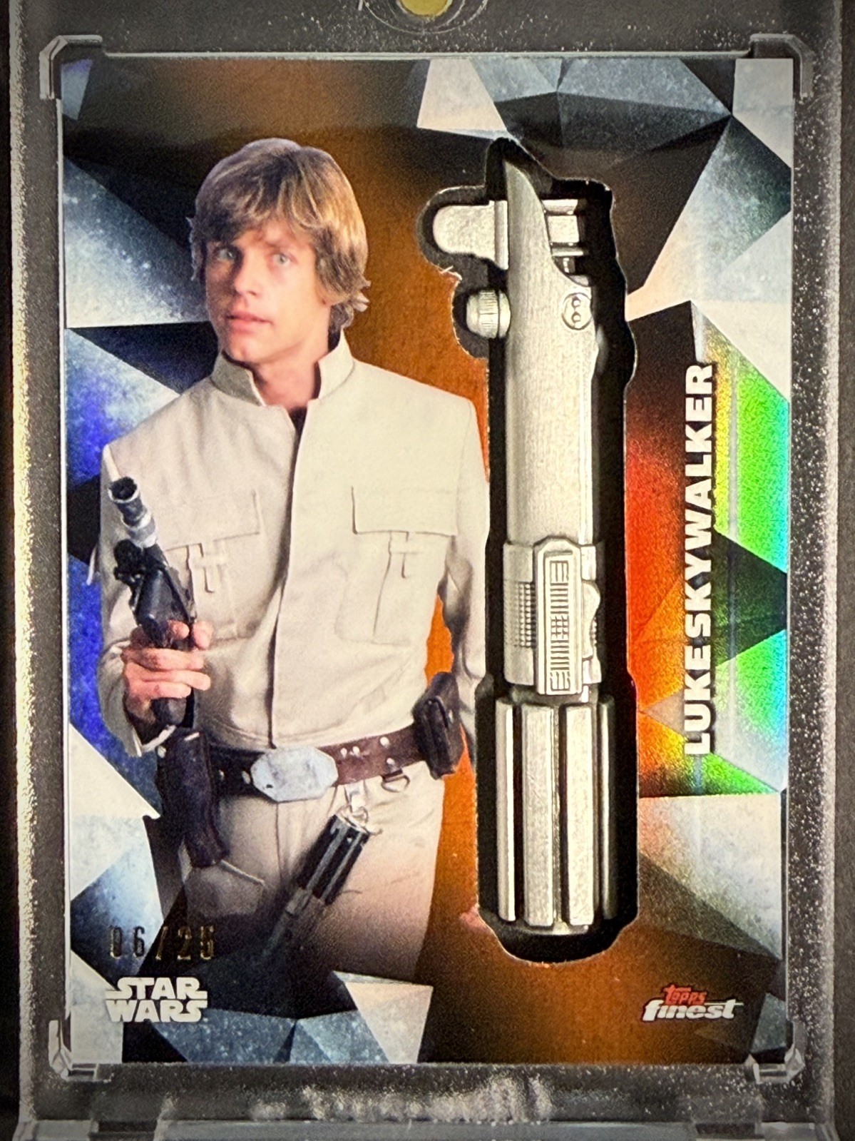 2018 Finest ORANGE Lightsaber Hilt Medallion LM-L25 /25 Luke Skywalker Star Wars