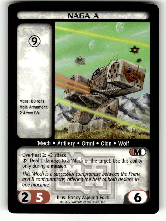 BattleTech Naga A Mech 1997 BattleTech CCG Wizards of the Coast