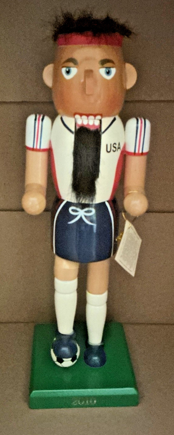 USA Soccer Player  Nutcracker  14” Wood  2010 Limited Ed.
