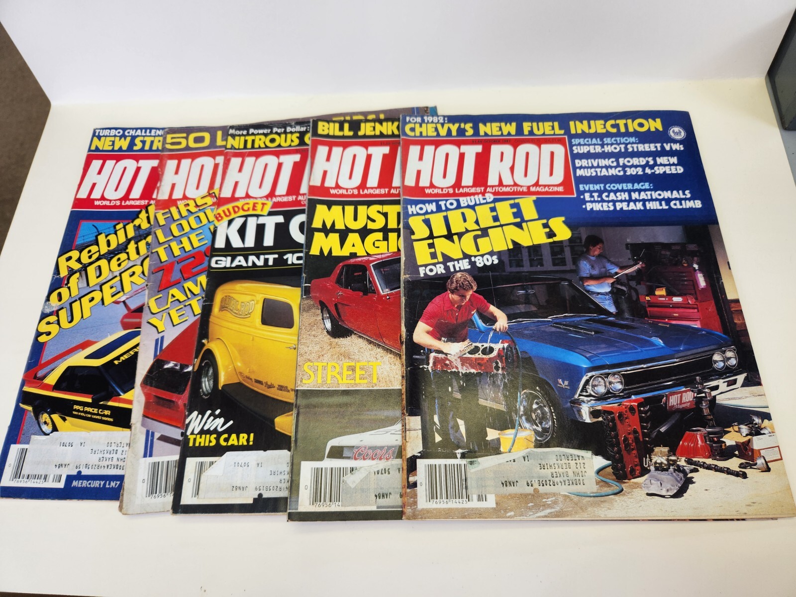 Lot Of 5 1981 Hot Rod Magazine Automotive Apr Aug Oct Nov Dec