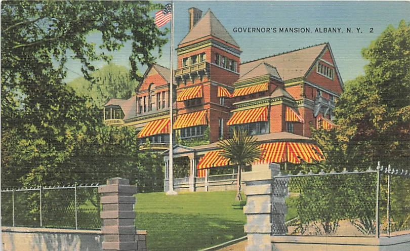 Postcard NY: Governor\'s Mansion, Albany, New York, Linen Posted 1949