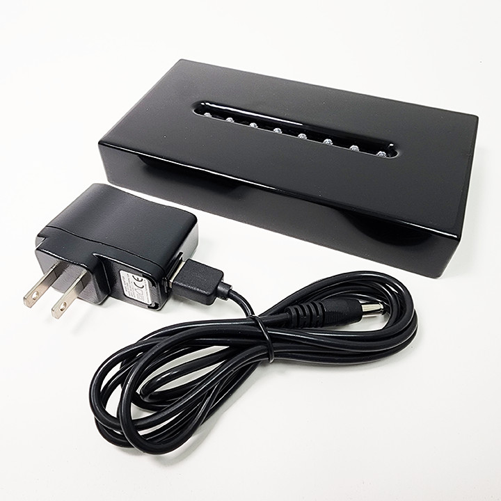 Gloss Black LED Lighted Display Base for Crystal Glass Acrylic Awards - USB/AC