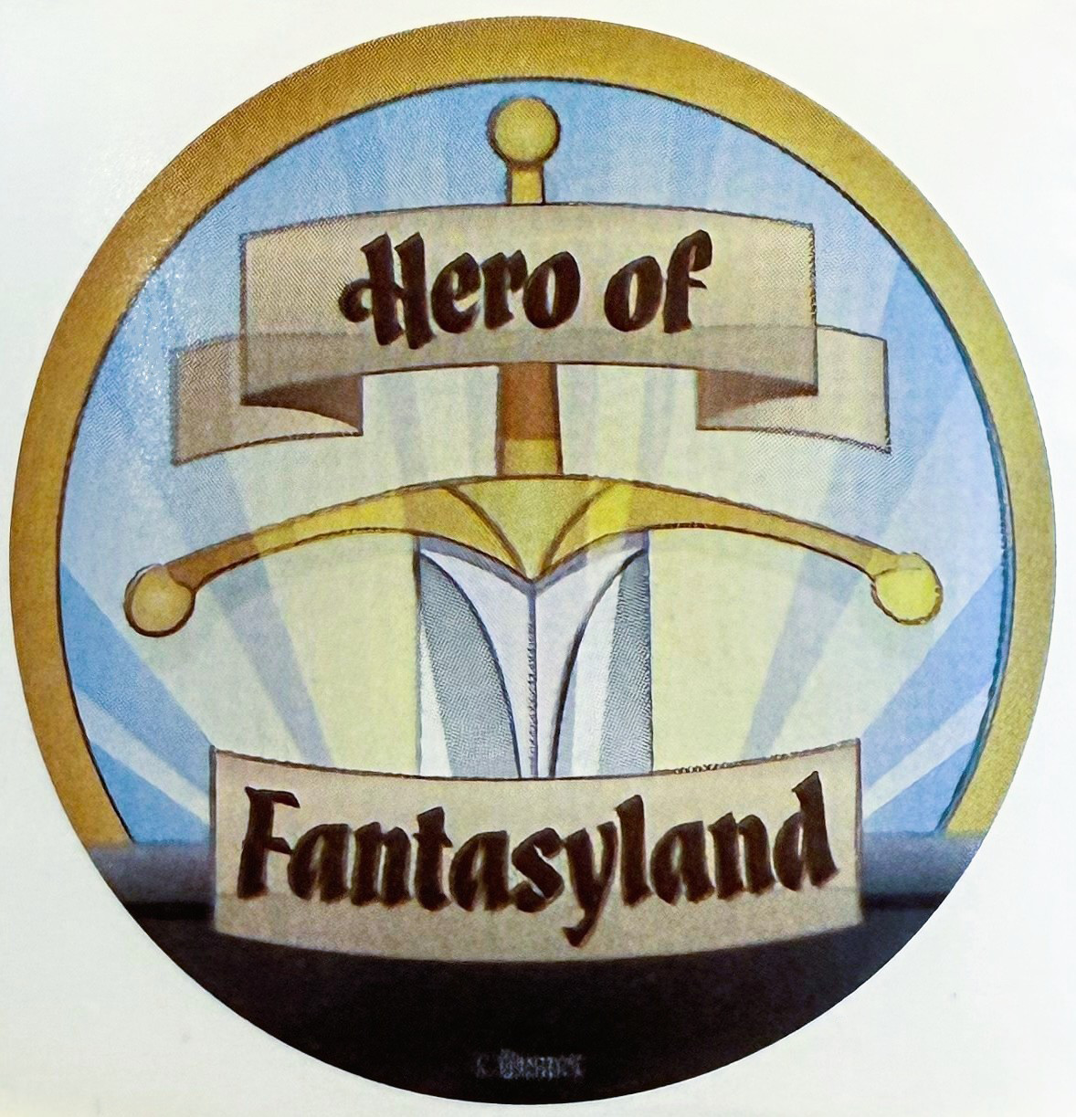 Hero of Fantasyland Sticker Sword and the Stone Walt Disney World 2