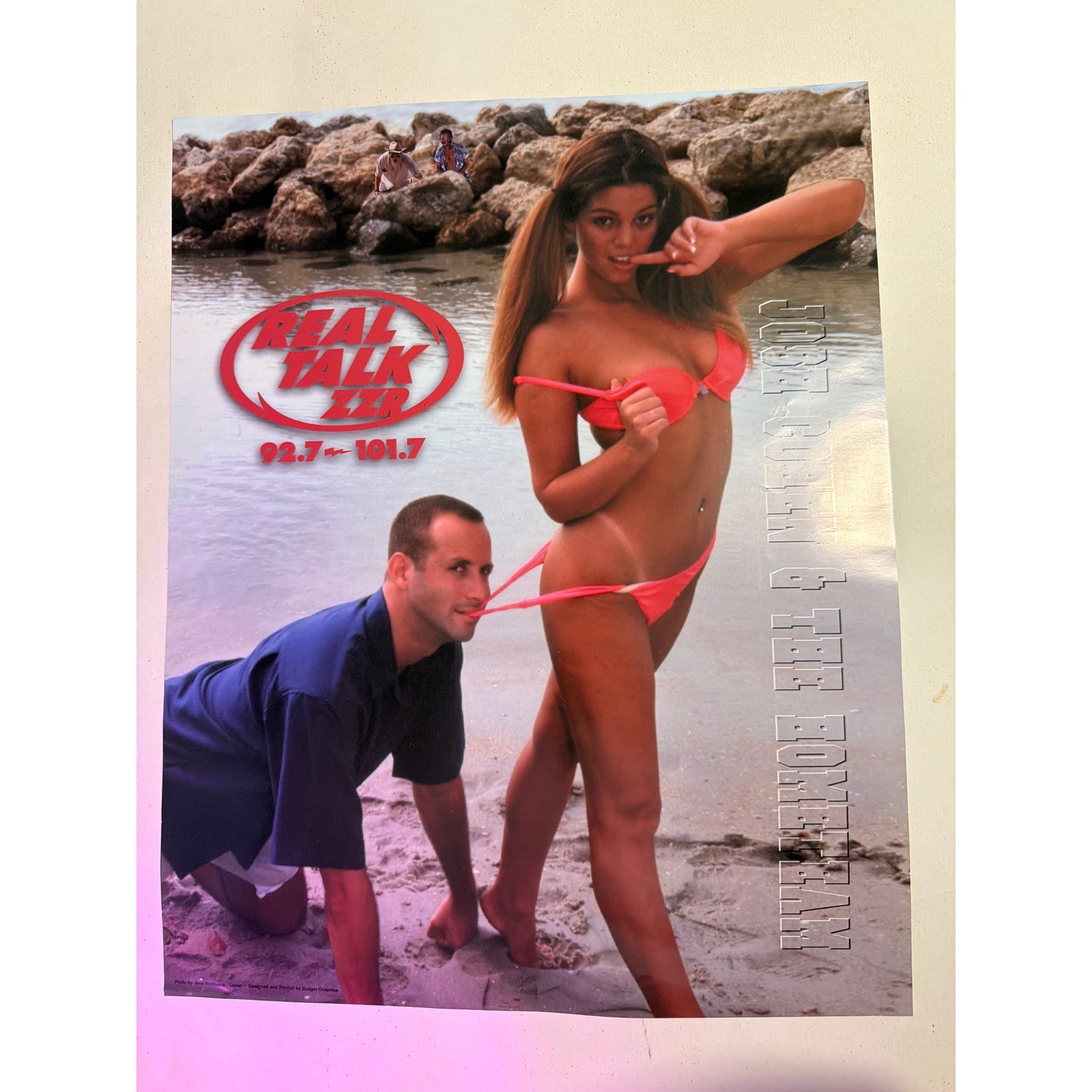 Vintage Real Talk ZZR Radio Poster Unisex 16x20 Multi Excellent