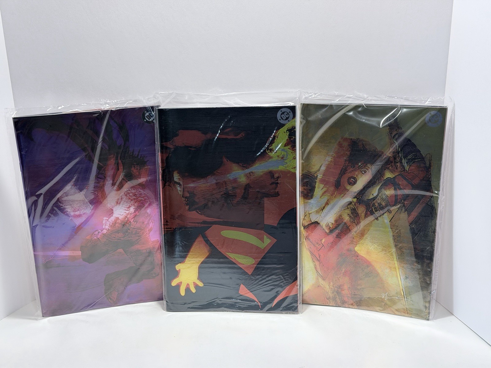 NYCC 2026 DC Absolute Batman Superman Wonder Woman #1 Foil Virgin Variant Set