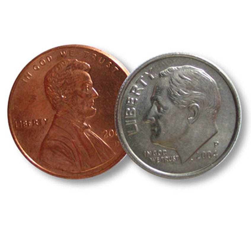 Sterling Magic Dime and Penny Close Up Coin Magic Trick Deluxe Set