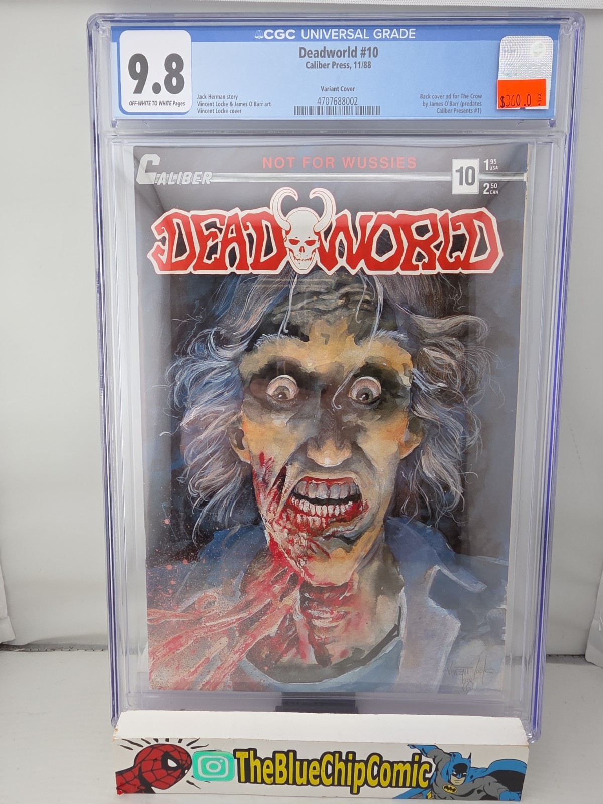 Deadworld #10 CGC 9.8 Back ad The Crow 1988 Caliber Press Variant James O\'Barr