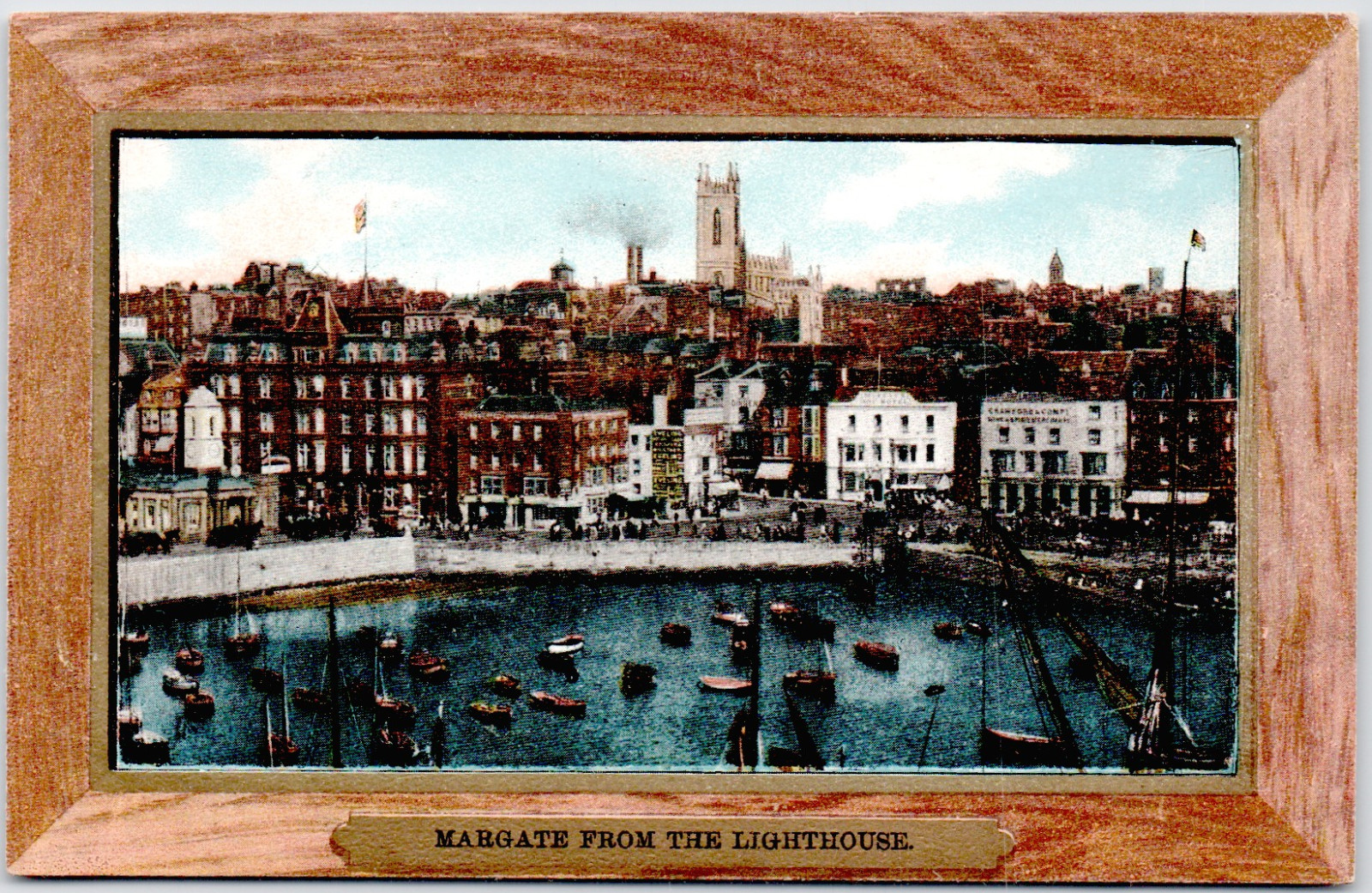 1905 UK Postcard England Kent Margate Lighthouse View Harbour Promenade Scene