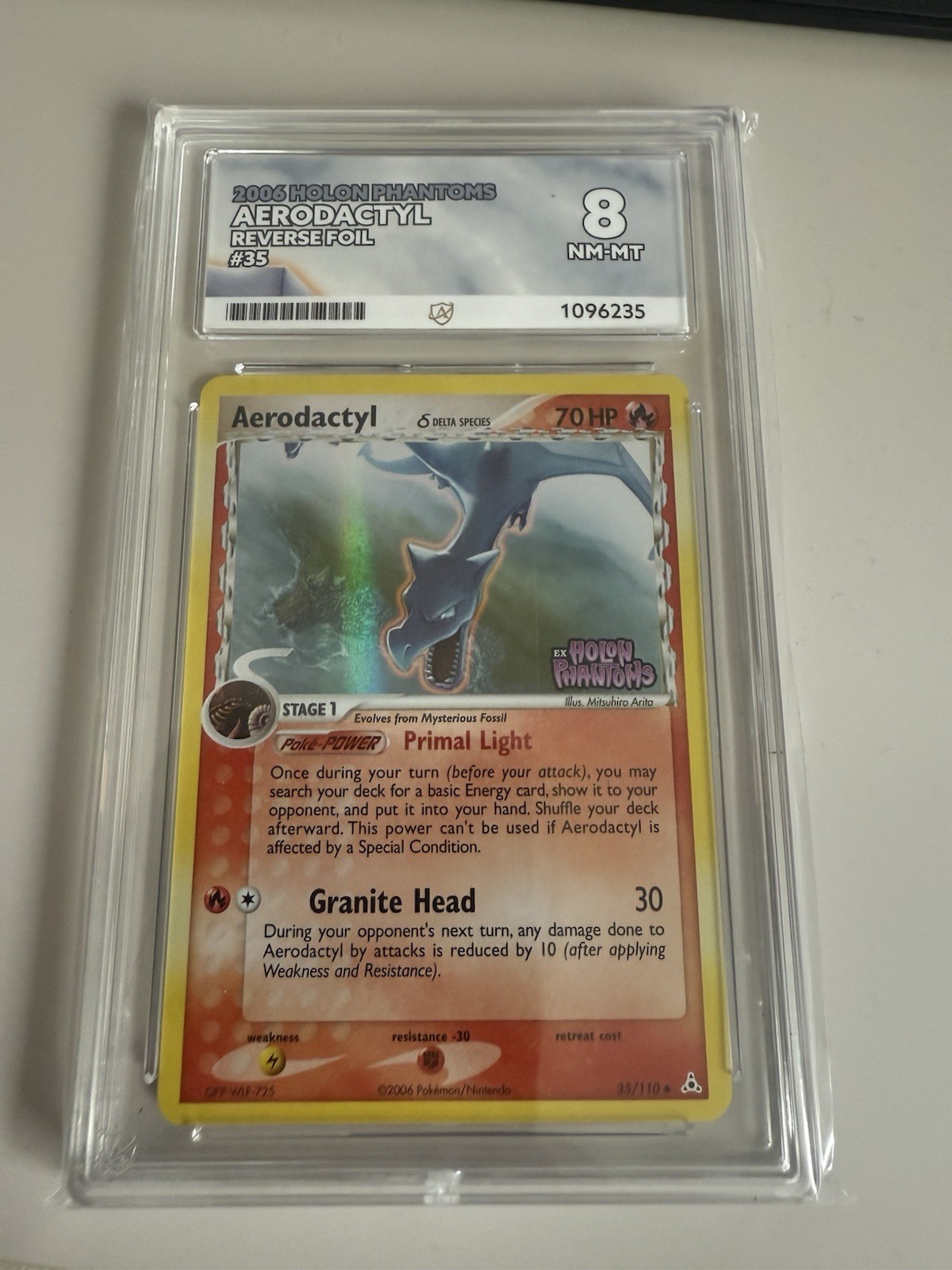 Pokemon 2006 Holon Phantoms Aerodactyl Reverse Holo Ace 8