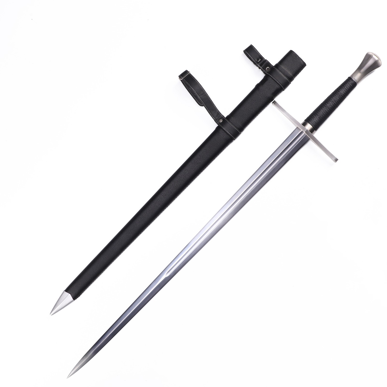 Sharp Blade,Medieval Sword,Black Western Sword,Manganese Steel Metal Blade.