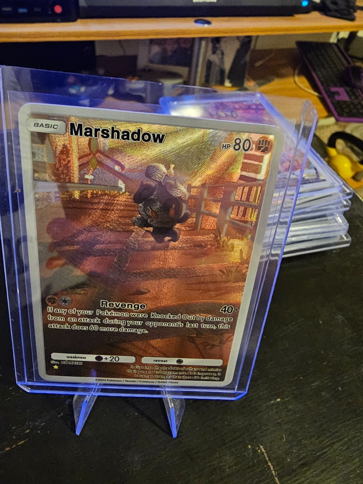 Marshadow Beautiful World Oil Painting Style Pokémon