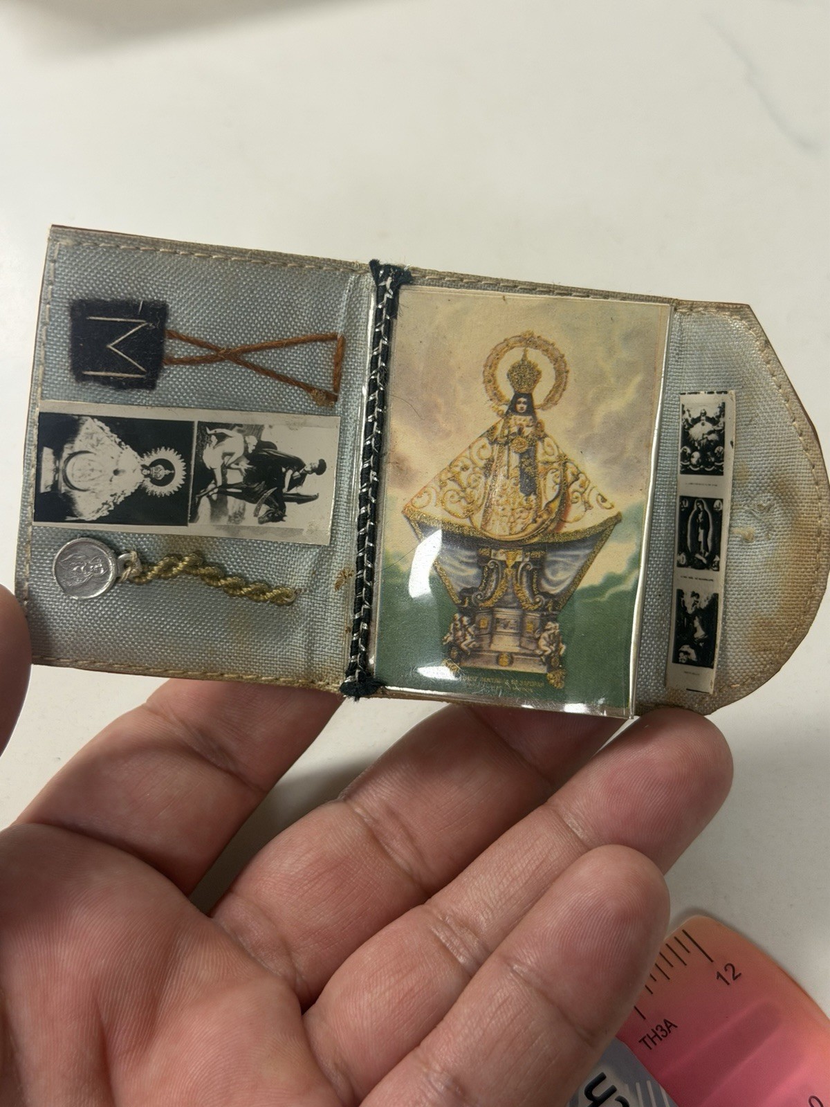 Antique Catholic Pocket Shrine Relic San Juan de Los Lagos,Santo Niño de Atocha