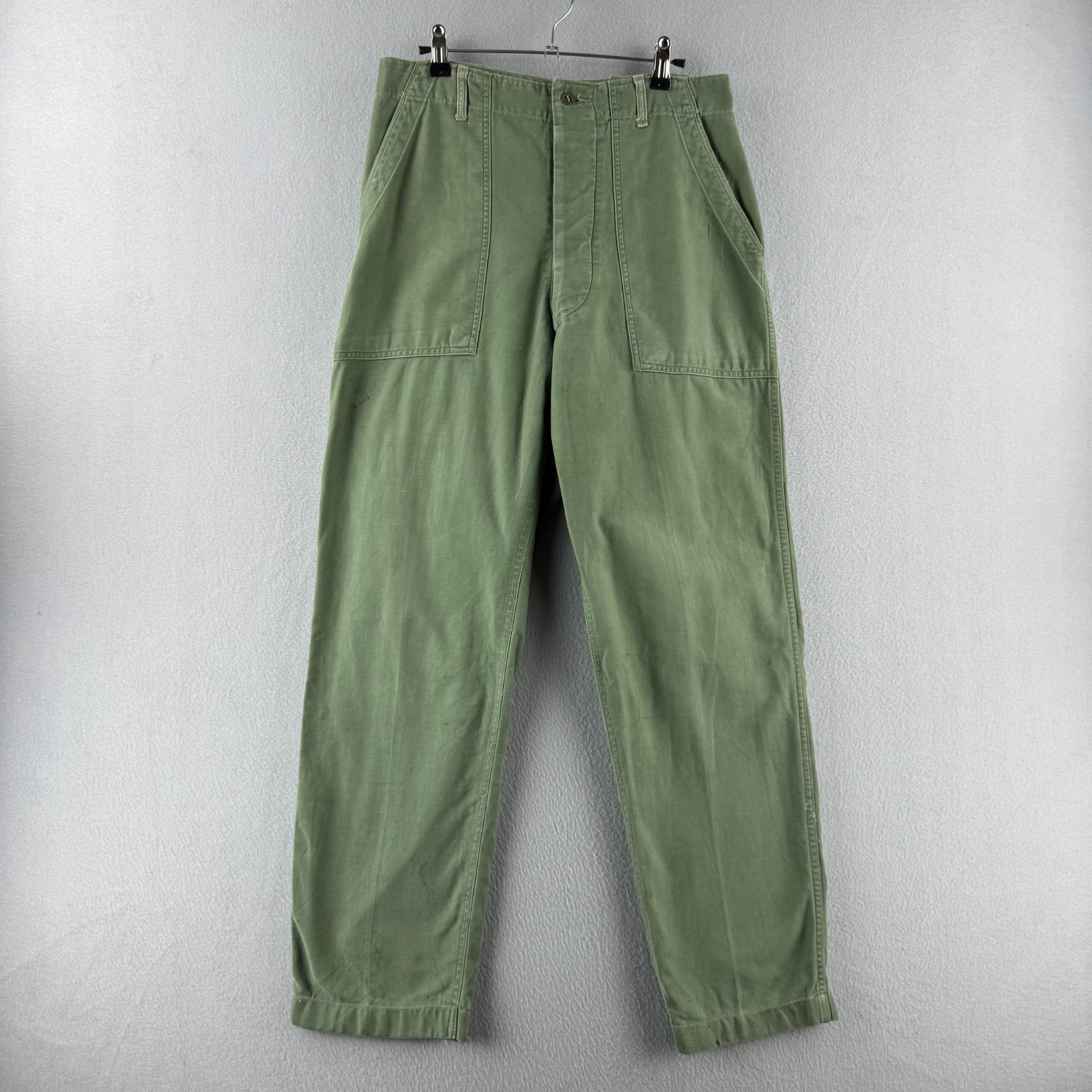Vintage OG 107 Baker Pants Mens 30x29 1st Pattern Waist Adjusters 60s Vietnam