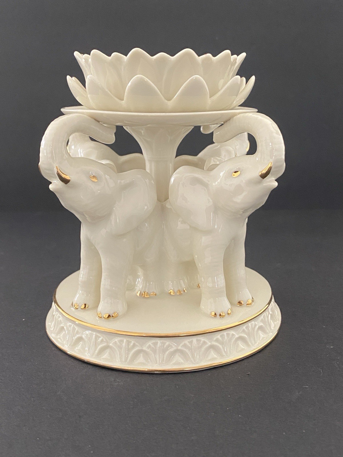Lenox  Elephant Promenade Votive / Tea Light Candle Holder 5”T