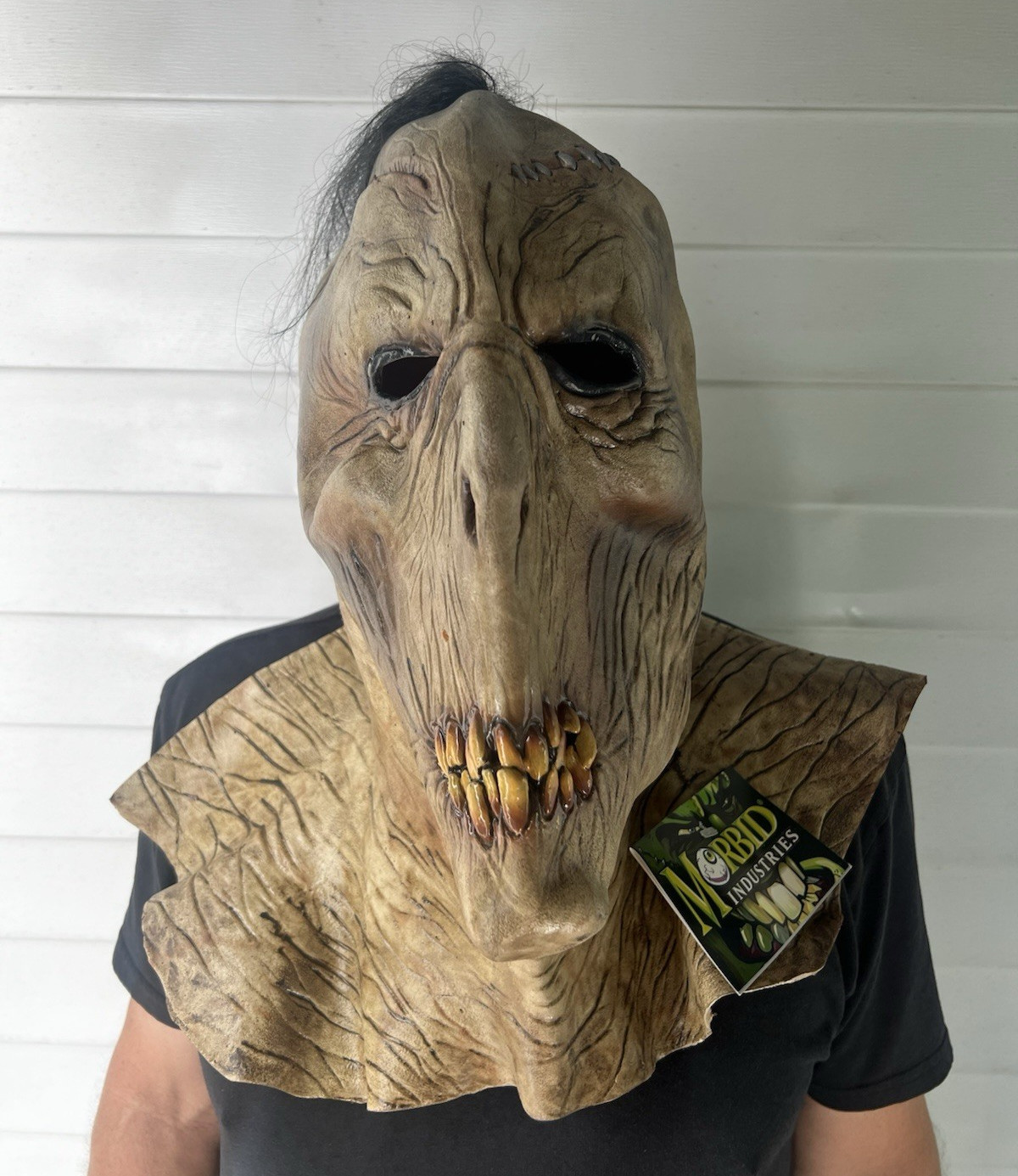 Morbid Industries Rawbone Bonehead Halloween Mask #36073 Full Head Latex New