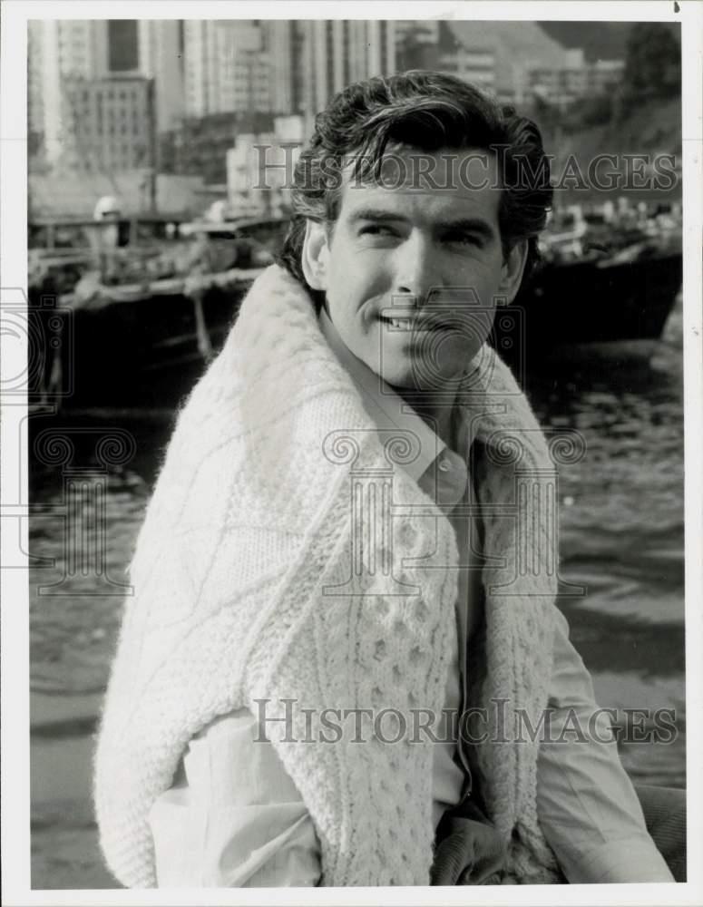 1987 Press Photo Actor Pierce Brosnan in \