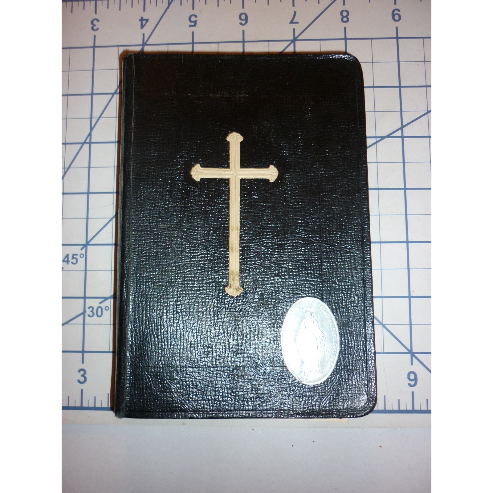 Vintage Catholic Prayer Card Scrapbook Binder with Maria Anna Brunner Relic