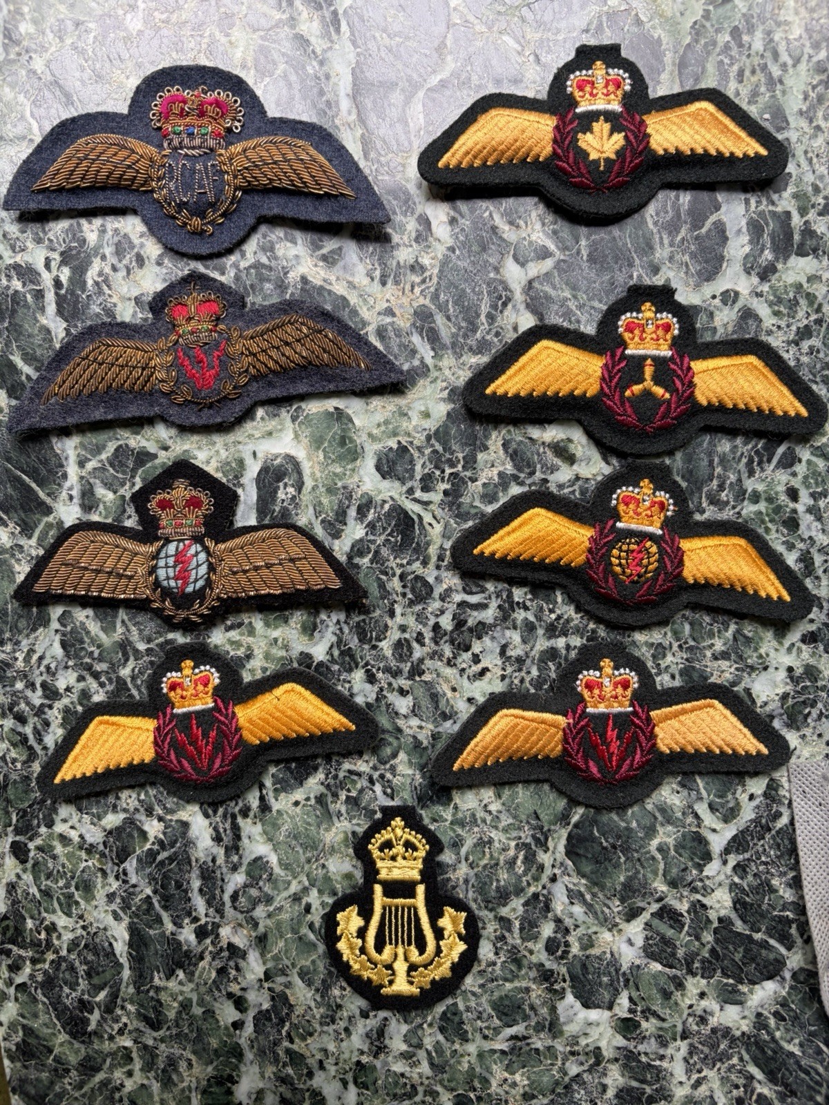 WWII - Vietnam RCAF Royal Canadian Air Force Wings Pilot Bullion Airborne Patch