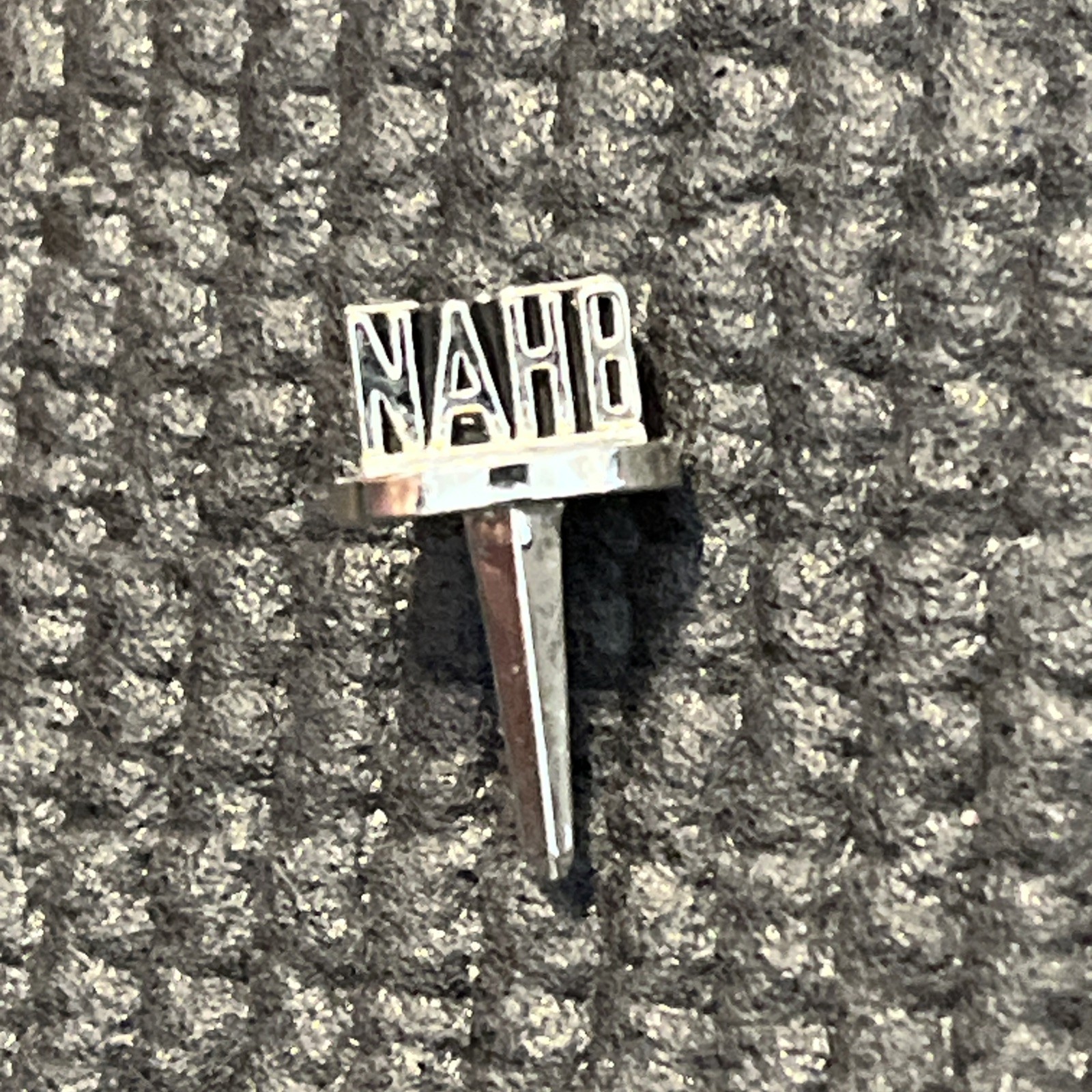 NAHB National Association Home Builders Nail Lapel Pin silver tone  P7720