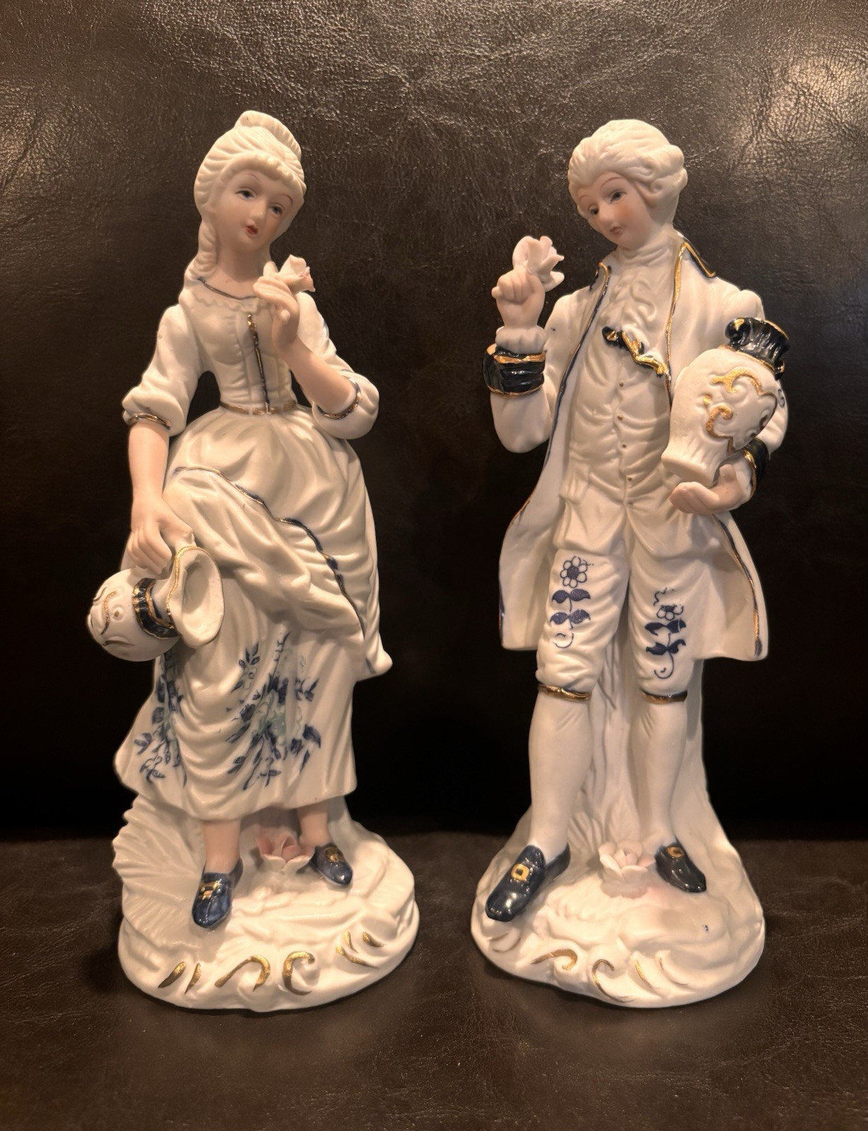 Vintage Porcelain Figurine Set George & Martha Washington 8-Inch Set of 2