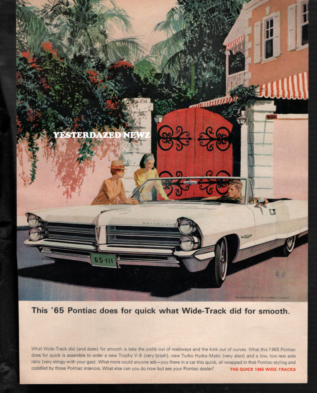 1965 print ad  for Pontiac Wide-Track