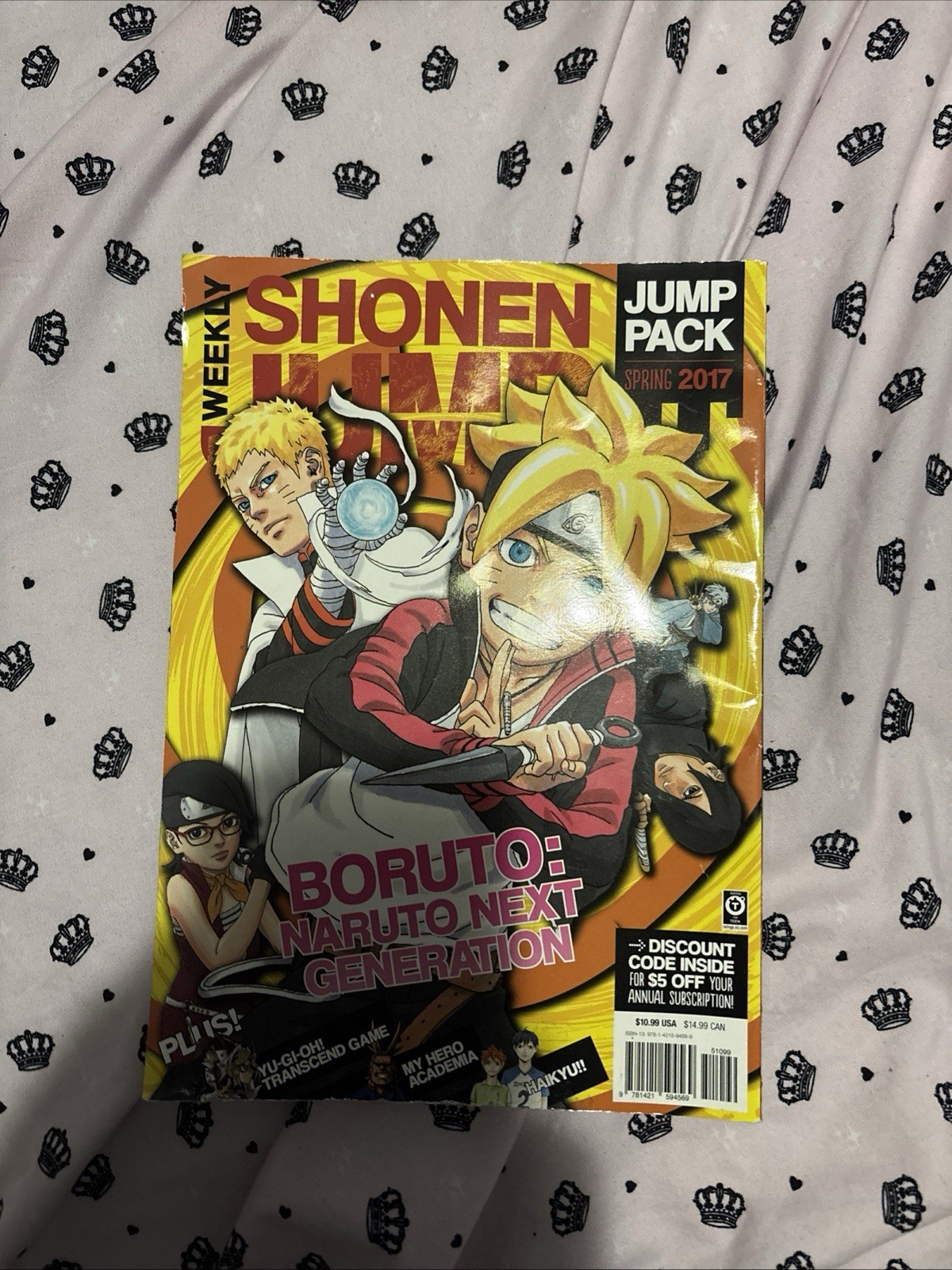 Shonen Jump Pack Spring 2017 Boruto, Yugioh& More Opened Used