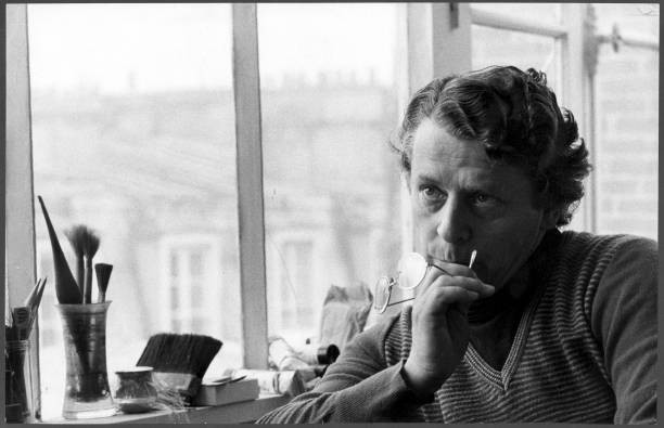 Italian Painter Leonardo Cremonini Sitting In His Atelier In Paris OLD PHOTO