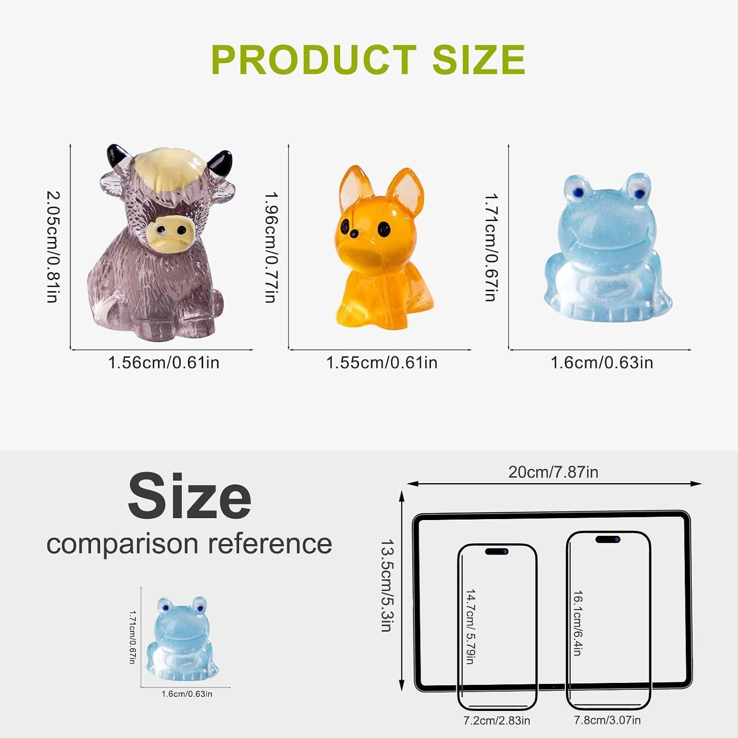 52pcs Mini Resin Animal Figures Bulk Duck Mushroom Frog Tiny Resin Animals Littl