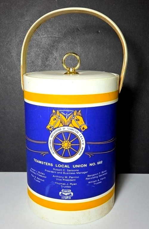 Rare Vintage Vinyl Ice Bucket Teamsters Union Local 682 St Louis Missouri