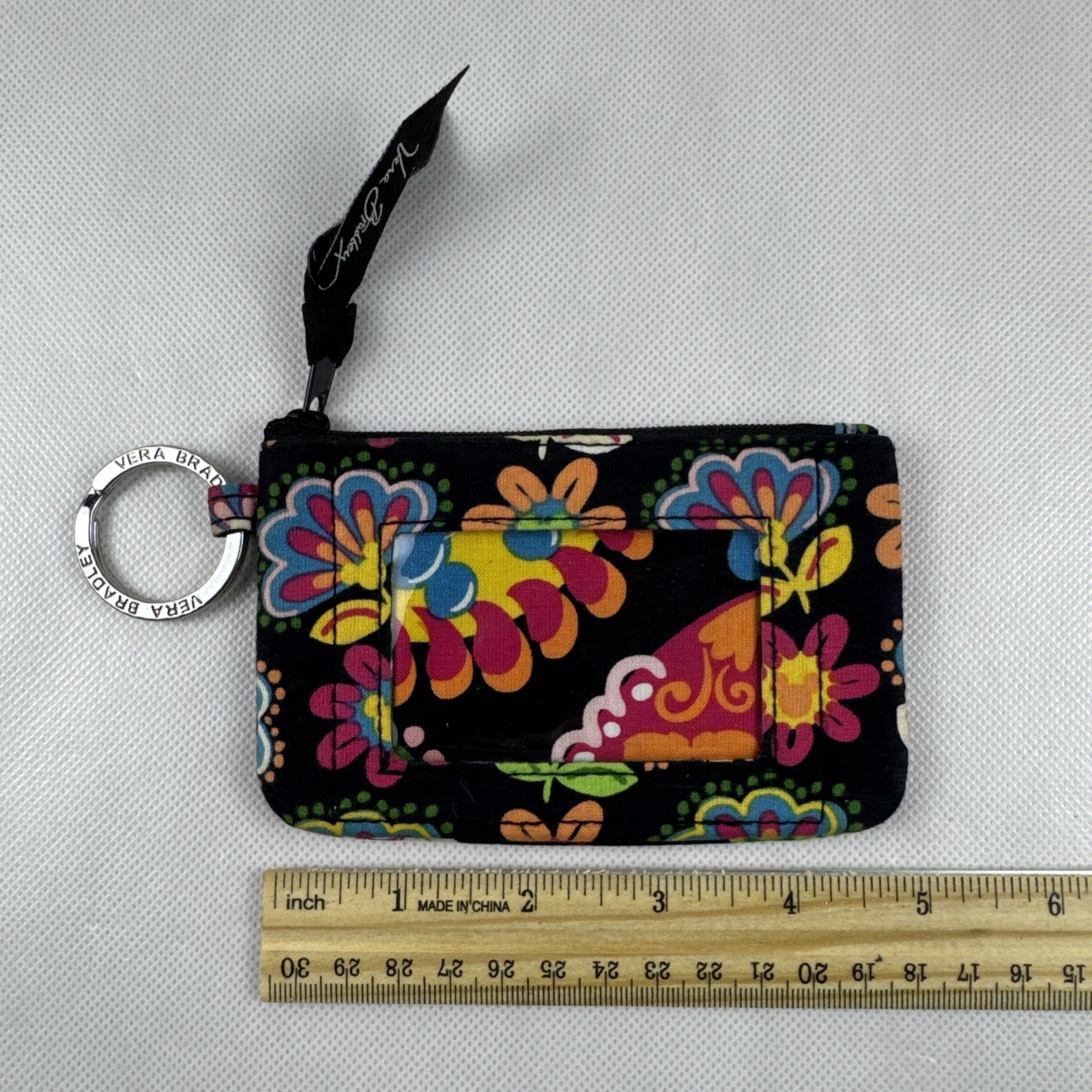 New Vera Bradley Disney Parks Multicolor Floral Wallet with ID Window
