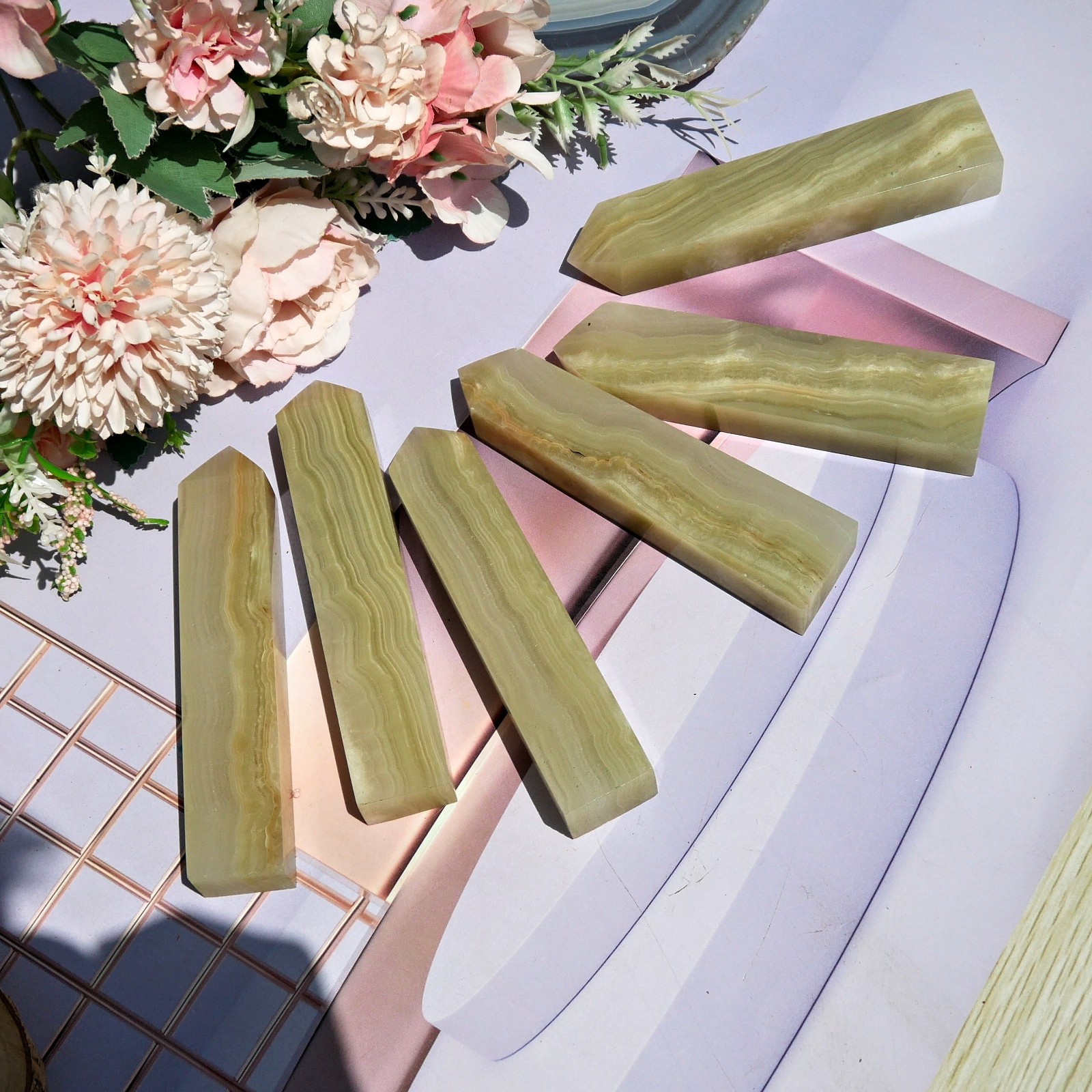 Bulk 4 lb Afghan Jade Obelisk Crystal Tower Point Wholesale Lot Healing Stone