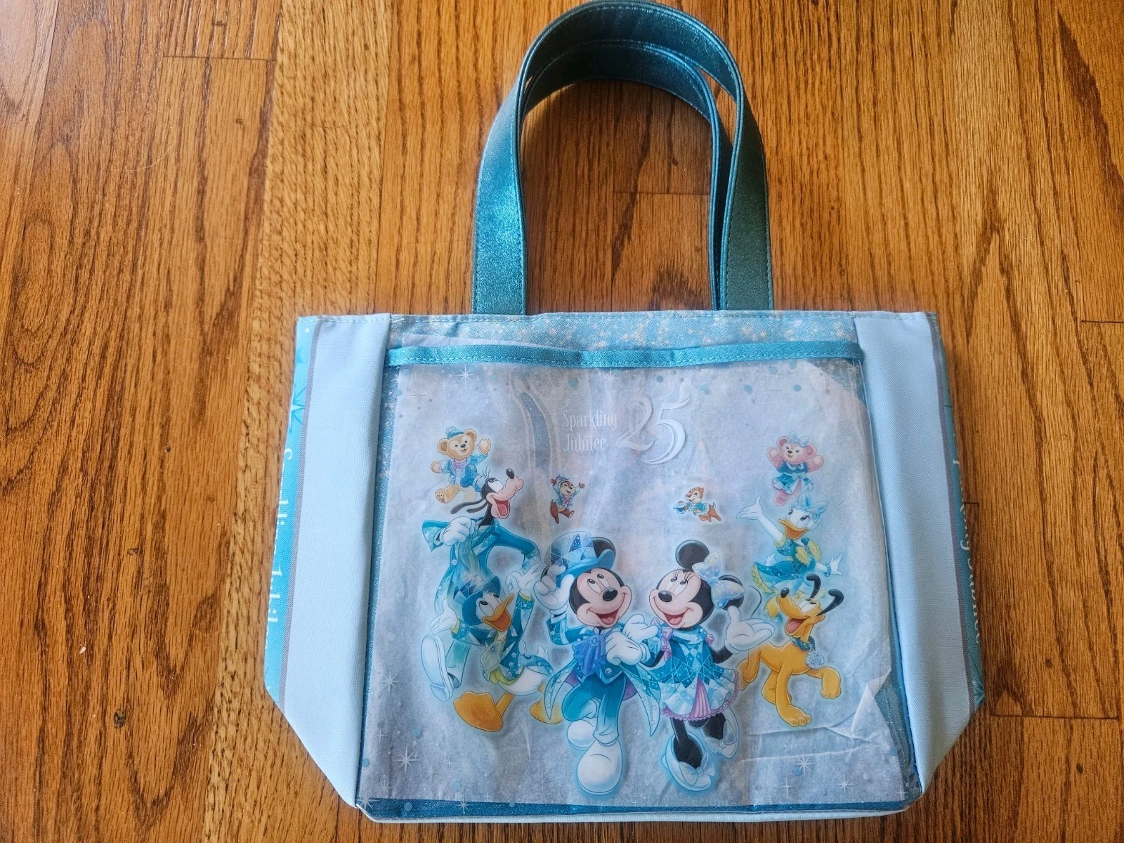 Tokyo DisneySea 25th Lunch Bag Souvenir Drawstring Tote Sparkling Jubilee Blue