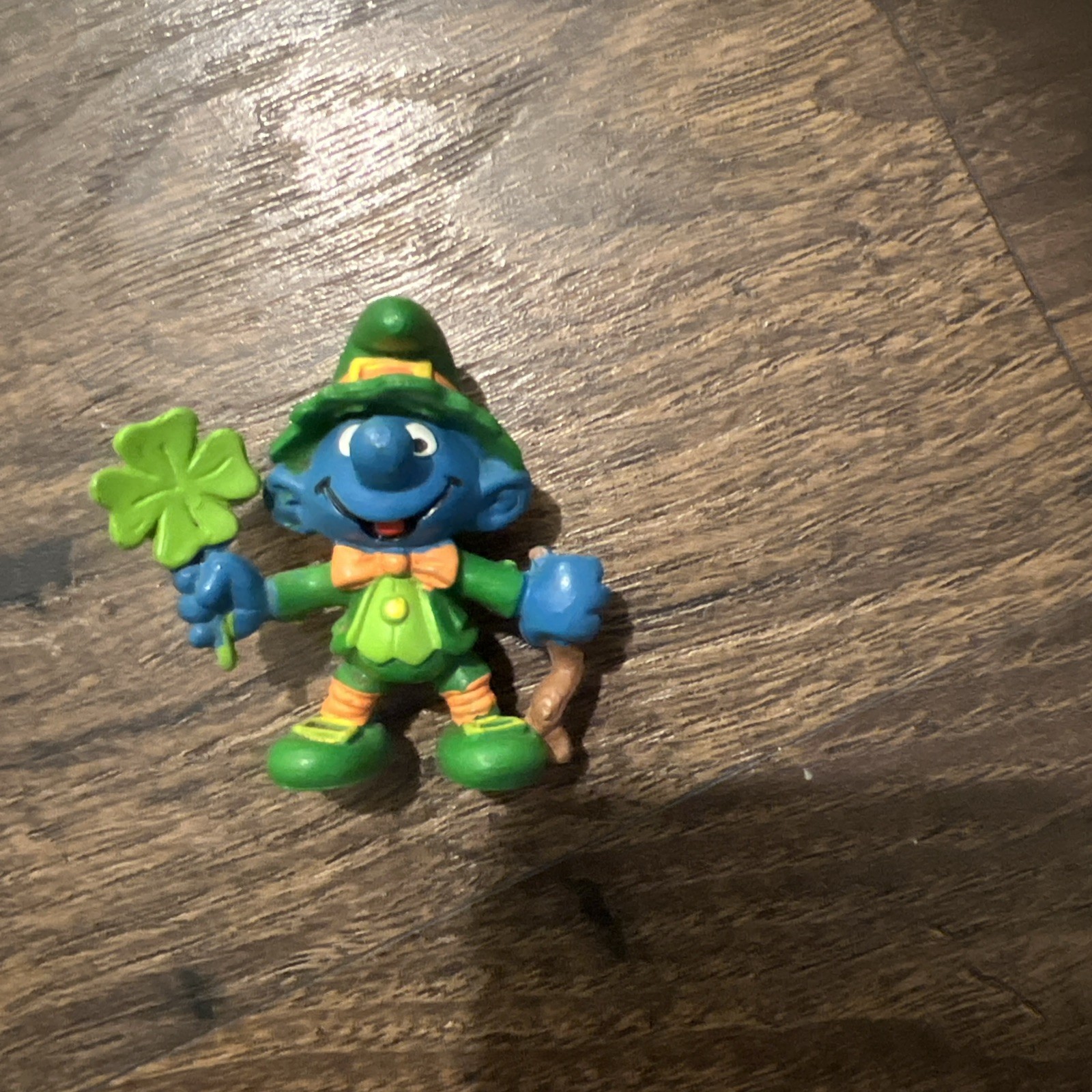 Smurfs Good Luck Smurf Lucky Leprechaun Shamrock 20176 Vintage St Patrick's 1982