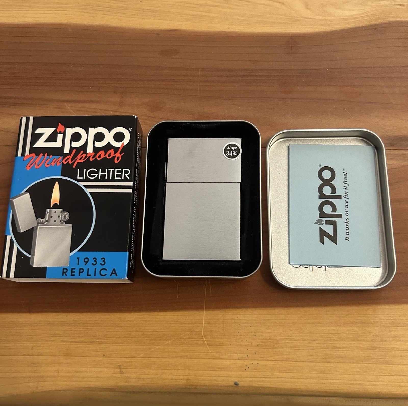 1933 First Release Zippo Lighter Replica Vintage, Sealed