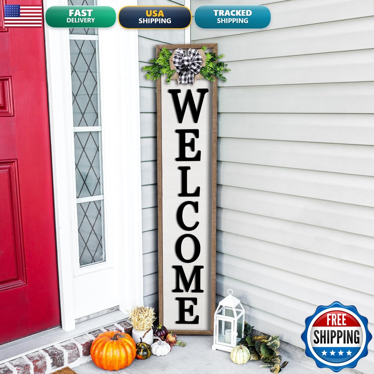Comurdyo Outdoor Welcome Sign For Front Porch Standing 45\