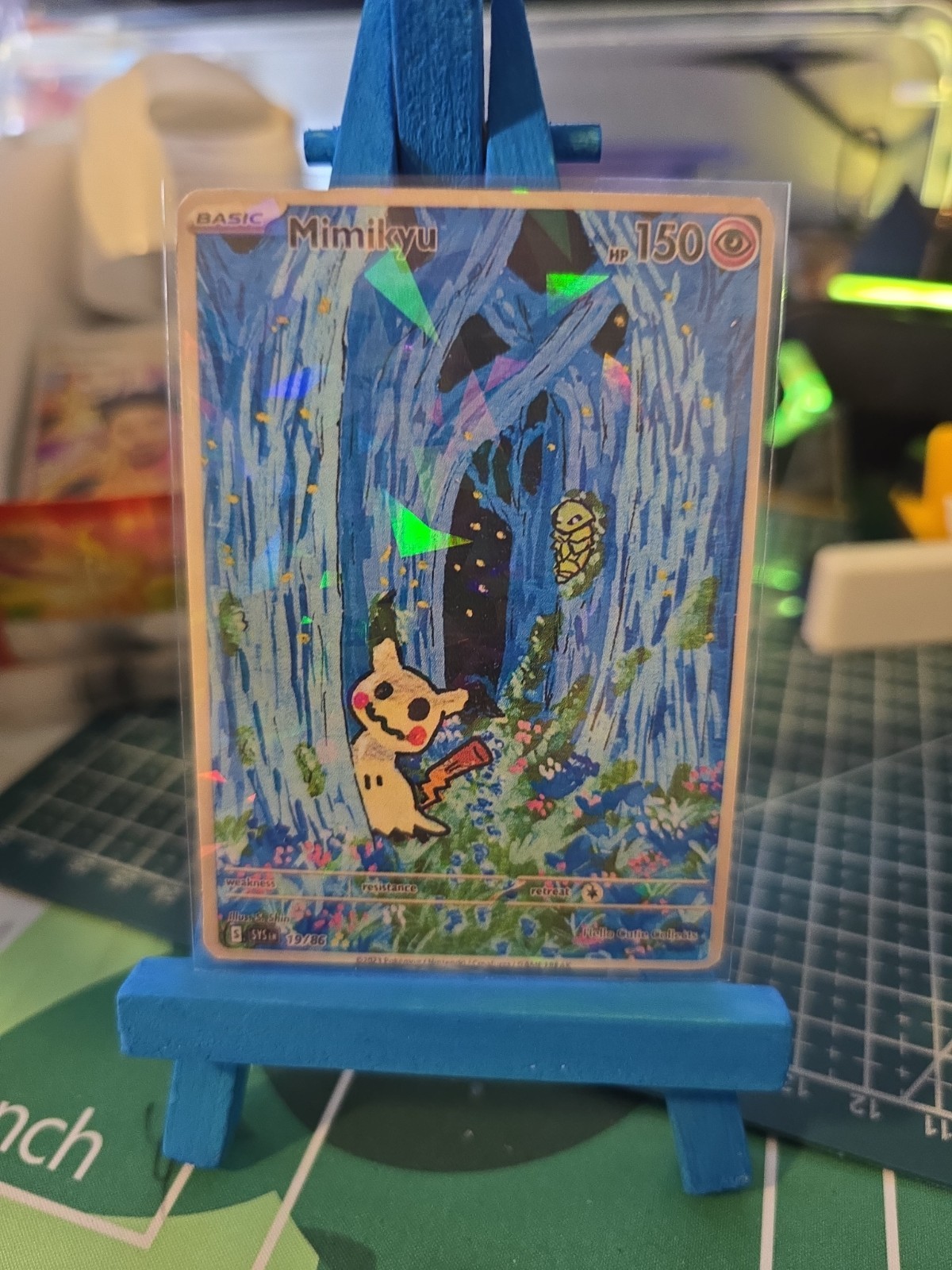 Custom Fanart Pokémon Mimikyu Cracked Ice Holo 19/86